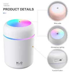 Mini luchtbevochtiger - etherische olie diffuser - LED - USBLuchtbevochtigers