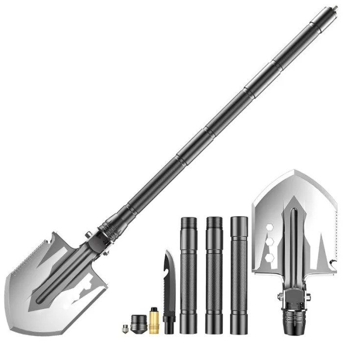 Multifunctionele opvouwbare schep - aluminium - militair - survivalSurvival gereedschap