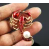 Enamel brooch - scorpion with pearlBrooches
