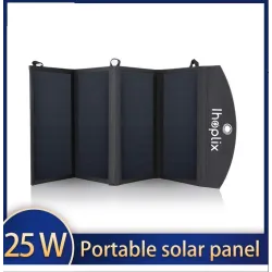 25W zonnepaneel - opvouwbare oplader - USB - waterdicht - voor smartphonesOpladers