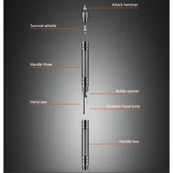 Multifunctionele technische schop - opvouwbaar - militair / survivaltool - setSurvival gereedschap