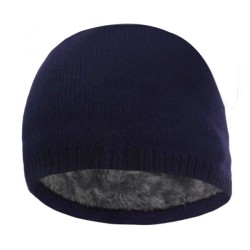 Warm knitted hat - with thick fur inside - unisexHats & Caps