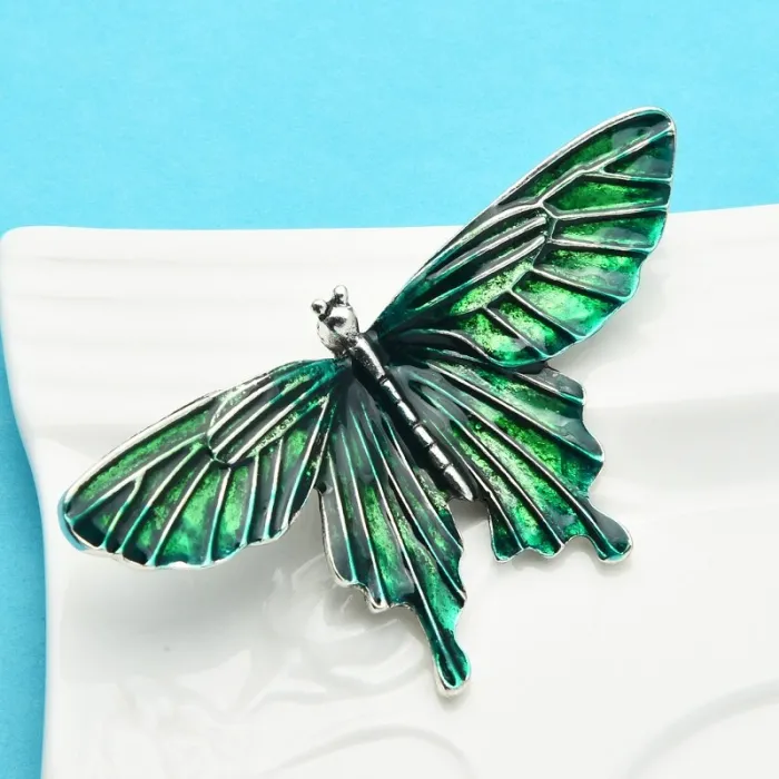 Emaille vlinder brocheBroches