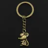 Schattige kleine muis - brons/zilver - sleutelhangerSleutelhangers