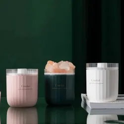 Natuurlijk kristal - aromatherapie draadloze luchtbevochtiger - met sfeerlamp - etherische oliediffuserLuchtbevochtigers