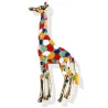 Emaille giraf - broche - kleurrijk - goudBroches