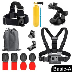 GoPro accessories set - mount - chest strap - tripod adapter - floating gripMounts