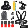 GoPro accessories set - mount - chest strap - tripod adapter - floating gripMounts
