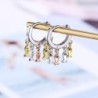 Small silver round earrings - dangle fishesEarrings