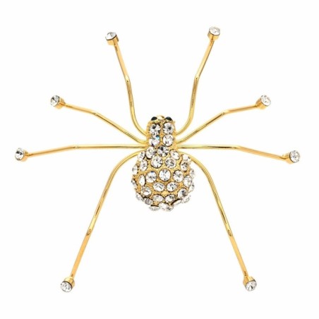 Gouden kristallen spin - brocheBroches