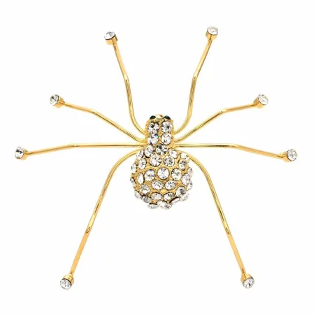 Gouden kristallen spin - brocheBroches