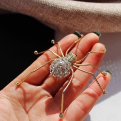 Gold crystal spider - broochBrooches