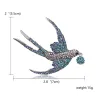 Kleurrijke strass vogel - vintage brocheBroches