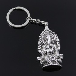 Vintage Ganesha Buddha elephant keychainSleutelhangers