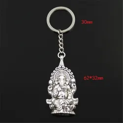 Vintage Ganesha Boeddha olifant sleutelhangerSleutelhangers