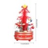 Houten draaibare muziekdoos - Kerstdecoratie - boomvormKerstmis