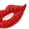 Rode kristallen lippen - brocheBroches