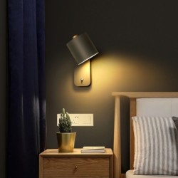 LED wall lamp - modern Nordic style - rotatable head - with switchWall lights