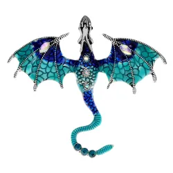 Kristal emaille drakenbrocheBroches