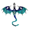 Crystal enamel dragon broochBrooches