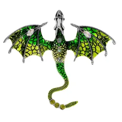 Kristal emaille drakenbrocheBroches