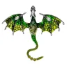 Kristal emaille drakenbrocheBroches
