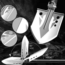 Multifunctionele opvouwbare schop - survival bijl kit - militair - camping - tactisch - zelfverdediging - tuingereedschap - 9...