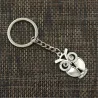 Vintage zilveren sleutelhanger - grote ogen uilSleutelhangers