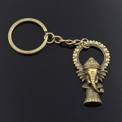 Vintage Ganesha Boeddha olifant - metalen sleutelhangerSleutelhangers