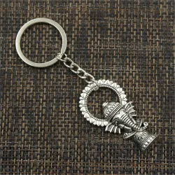 Vintage Ganesha Boeddha olifant - metalen sleutelhangerSleutelhangers