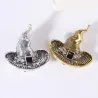 Metalen heksenhoed - Halloween brocheBroches