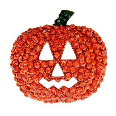 Kristallen Halloween pompoen brocheBroches
