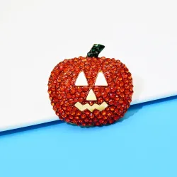Kristallen Halloween pompoen brocheBroches