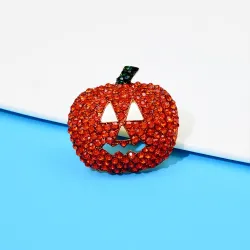 Kristallen Halloween pompoen brocheBroches