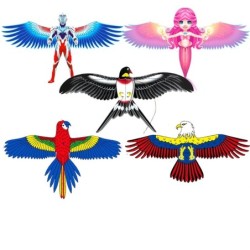 CometaMini kite - foldable - with line - mermaid - eagle - parrot - robot