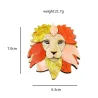 Kleurrijke leeuwenkop - broche van acrylBroches