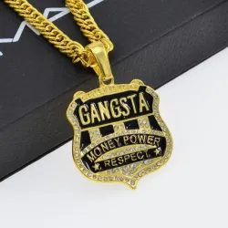 Gangsta - gouden ketting in rapstijlKettingen