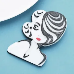 Monroe-broche van acrylBroches