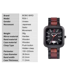BOBO BIRD - wooden men's watch - Quartz - with boxWatches