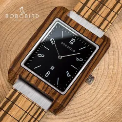 BOBO BIRD - bamboe houten horloge - Quartz - met doosHorloges
