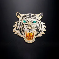 Broche van brullende tijgerkristalBroches
