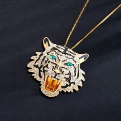 Broche van brullende tijgerkristalBroches