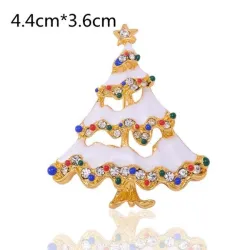 Kleurrijke kerstbroches - kerstboom - sneeuwvlokBroches