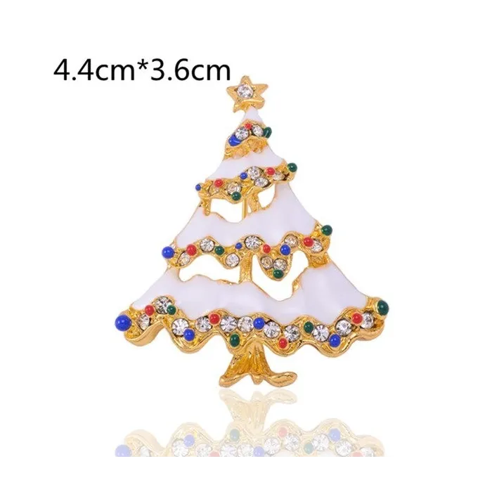 Kleurrijke kerstbroches - kerstboom - sneeuwvlokBroches