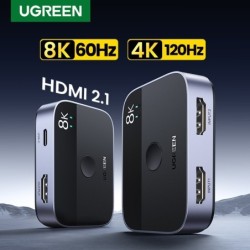 UGREEN - HDMI 2.1 splitterschakelaar - 2 in 1 schakelaar - 4K - 8KHDMI Switcher
