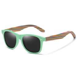 Klassieke houten zonnebril - gepolariseerd - UV 400 - unisexZonnebril