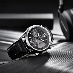 BENYAR - sport quartz horloge - waterdicht - leren bandHorloges