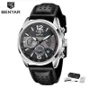 BENYAR - sport quartz horloge - waterdicht - leren bandHorloges