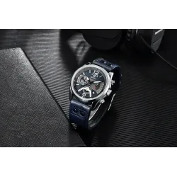 BENYAR - sport quartz horloge - waterdicht - leren bandHorloges
