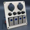 Waterdichte metalen tuimelschakelaar - tuimelschakelaarpaneel - stroomonderbreker - USB - 4/6-voudigGereedschap & onderhoud